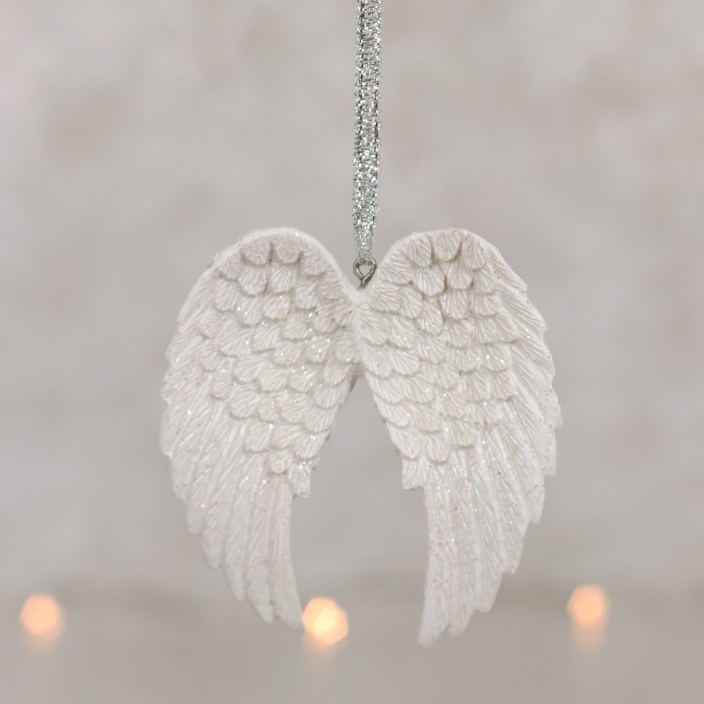 Small Resin Angel Double Wing Hanging Decoration