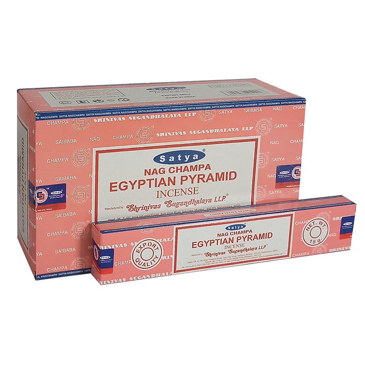 12 Packs of Egyptian Pyramid Incense Sticks by Satya