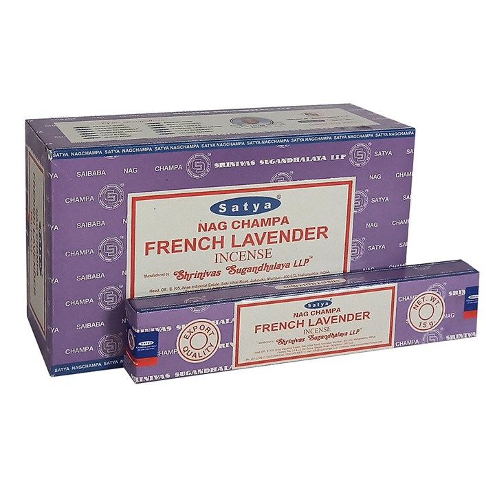 12 Packs of French Lavender Incense Sticks by Satya