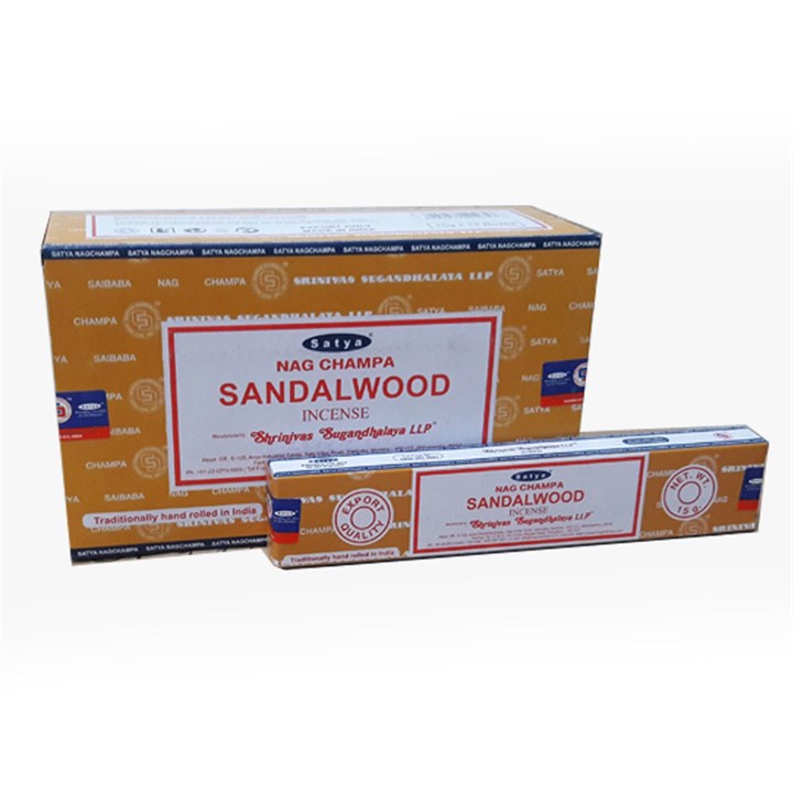 12 Packs Sandalwood Incense Sticks by Satya