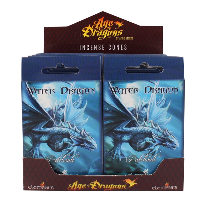 Pack of 12 Water Dragon Incense Cones by Anne Stokes