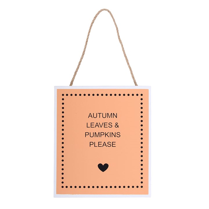 Autumn Leaves Hanging Sign