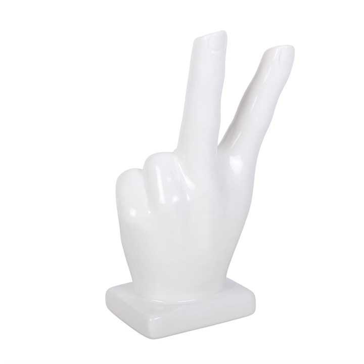 White Hand Ceramic Vase