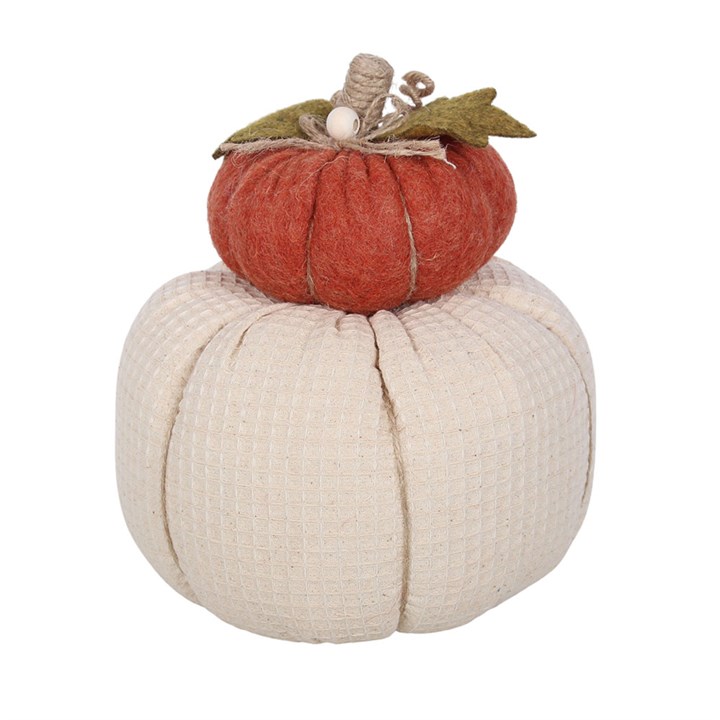 Stacked Fabric Pumpkin Decoration