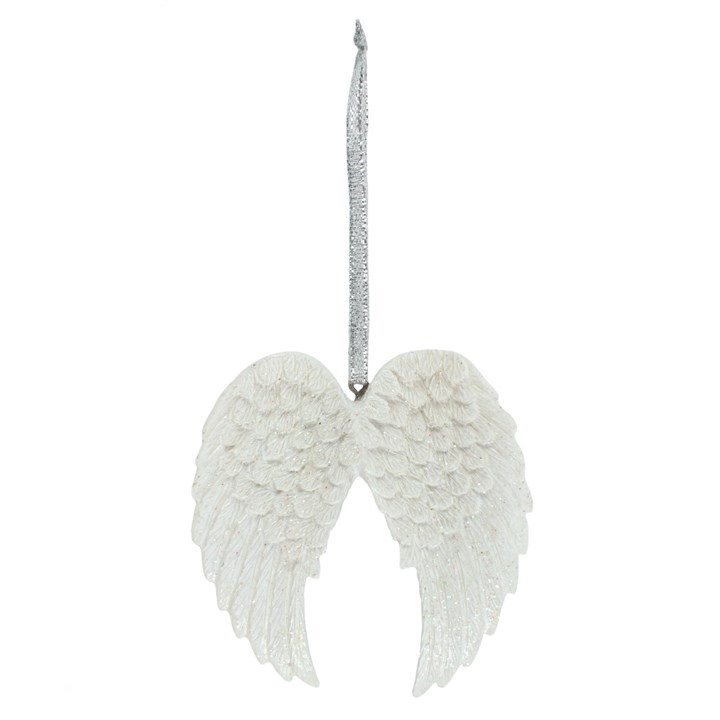 Double Glitter Angel Wing Hanging Decoration