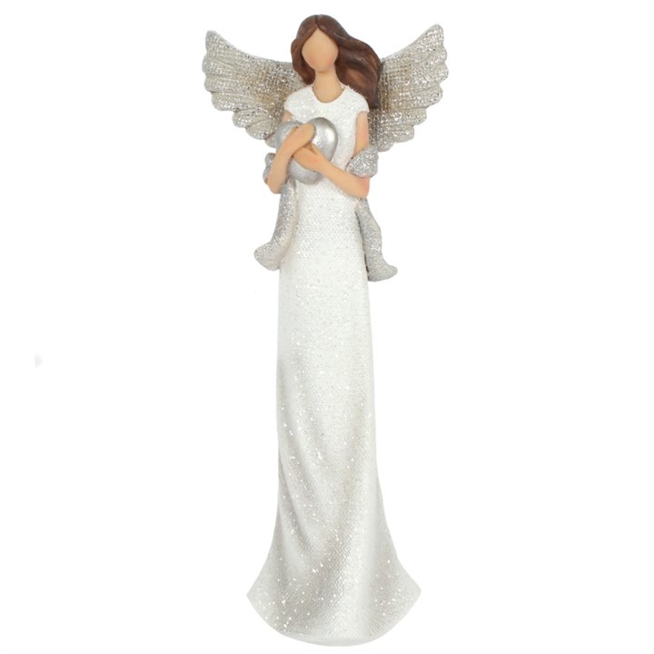 Amara Medium Glitter Angel Ornament