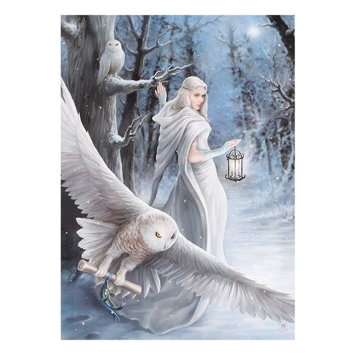 50x70cm Midnight Messenger Canvas Plaque by Anne Stokes