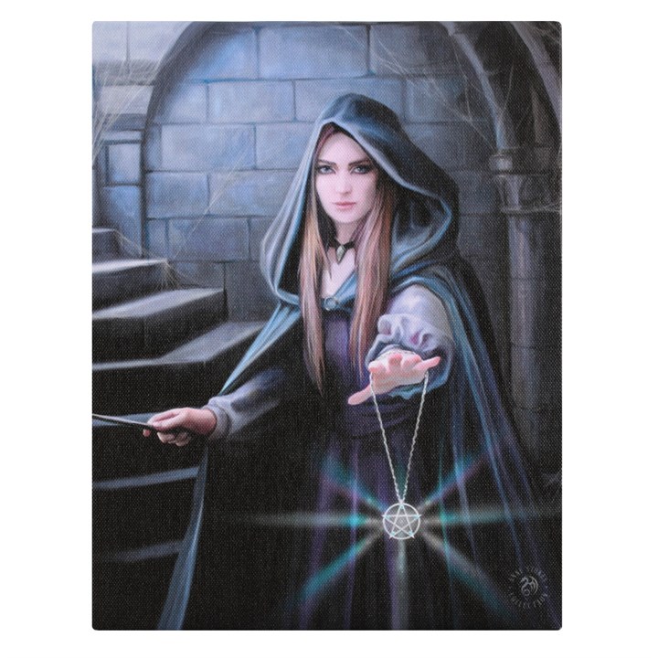19x25cm Light in the Darkness Canvas Plaque by Anne Stokes