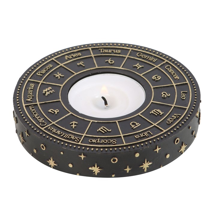 Astrology Wheel Tealight Candle Holder