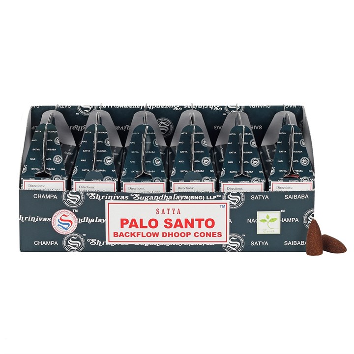 Box of 6 Satya Palo Santo Backflow Dhoop Cones