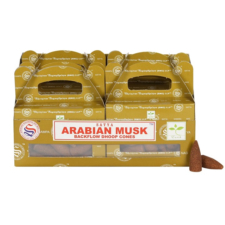 Box of 6 Arabian Musk Backflow Dhoop Cones by Satya