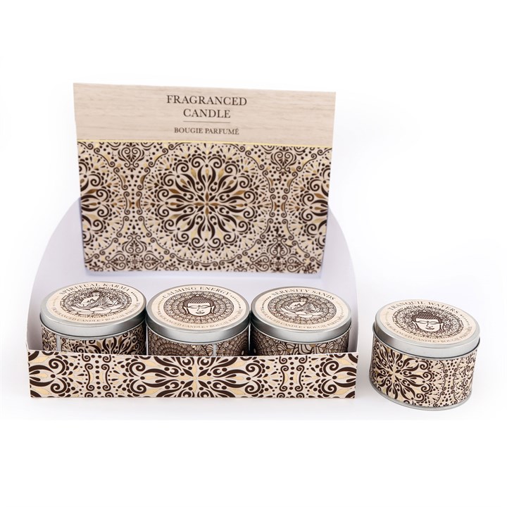 7.5cm Buddha Scented Tin Candles