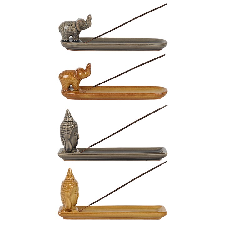 Buddha and Elephant Incense Stick Holder