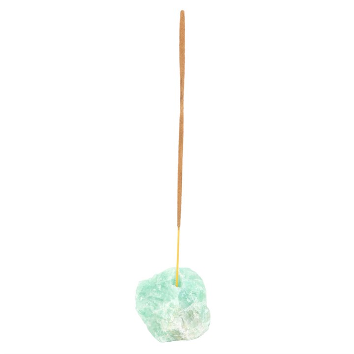 Green Fluorite Crystal Incense Stick Holder
