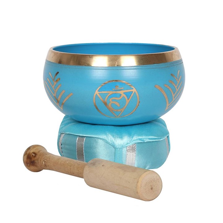 Turquoise Throat Chakra Brass Singing Bowl