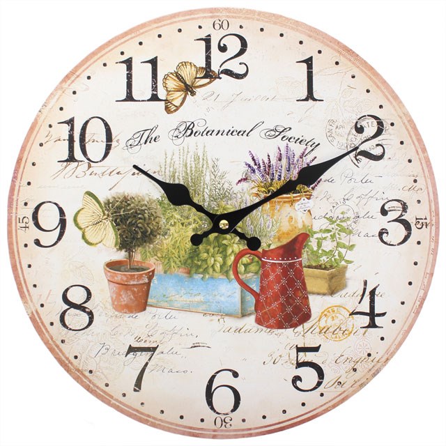 Shabby Chic The Botanical Society Wall Clock