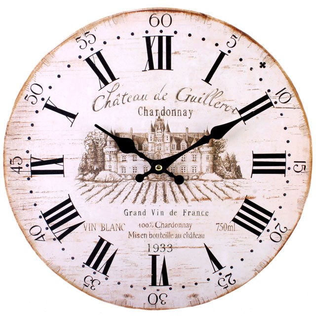 Shabby Chic Chateau De Guilleroi Wall Clock