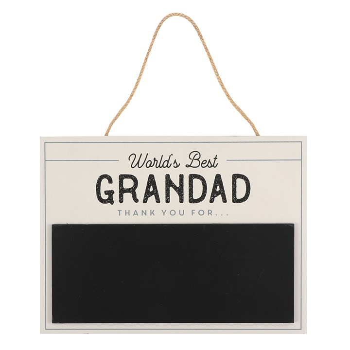 World's Best Grandad Hanging Chalkboard Sign