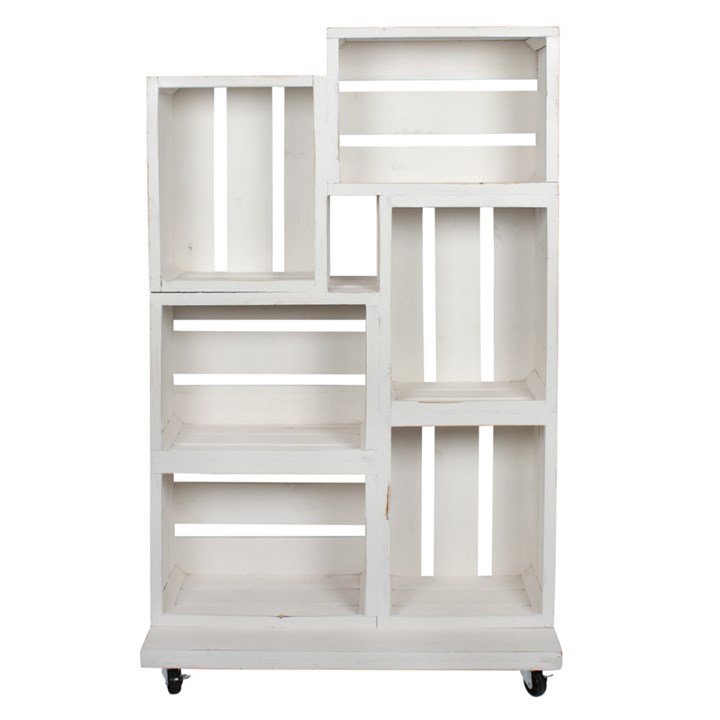 White Shabby Wooden Crate Retail Display