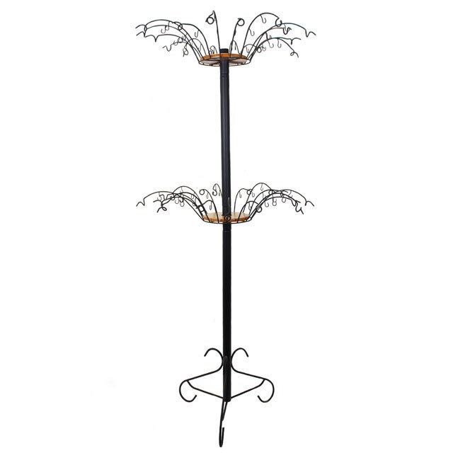 Black Metal Double Chime Display Stand