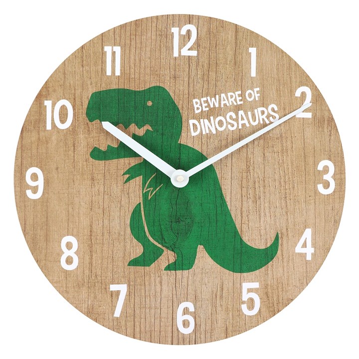 Round Dinosaur Clock