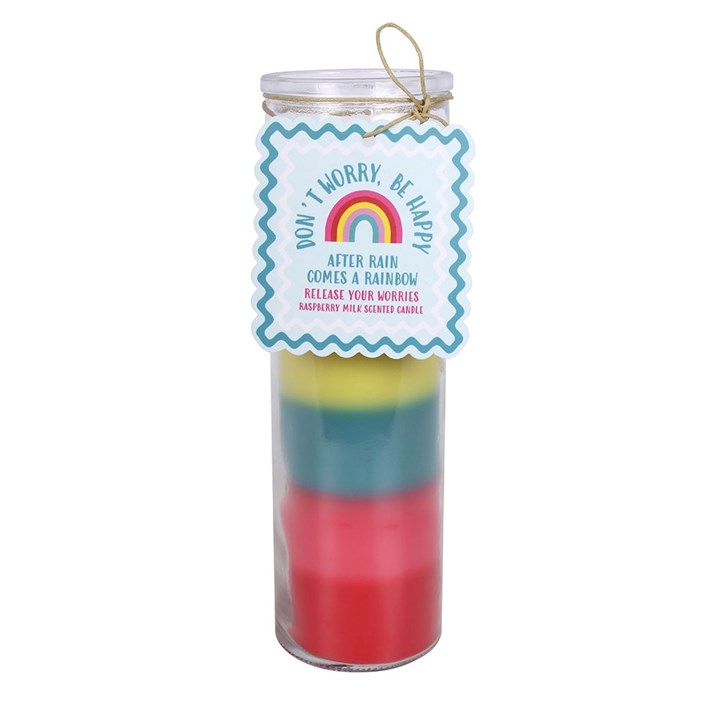 Striped Raspberry Milk Scented Tube Candle