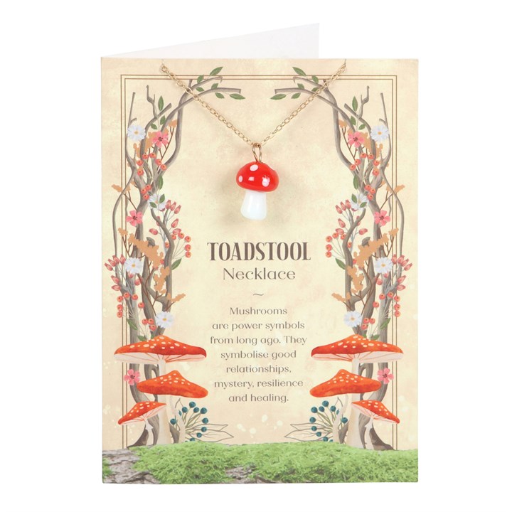 Toadstool Charm Necklace Card