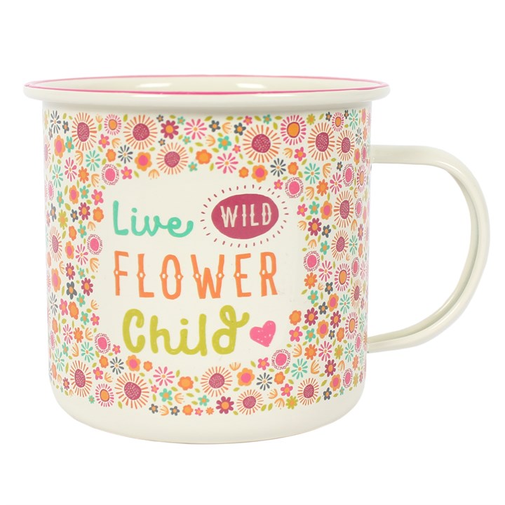 Flower Child Enamel Mug