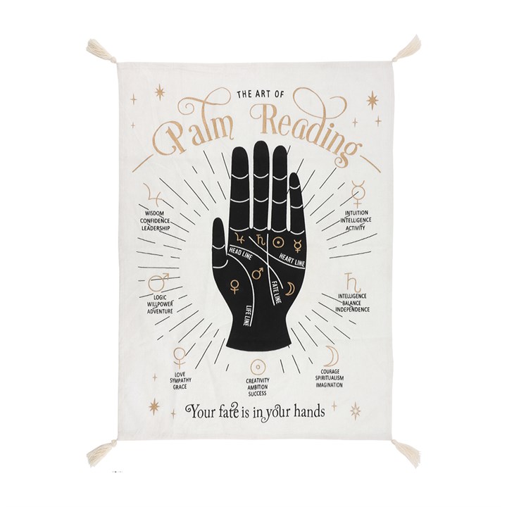 Small Palm Reading Wall Tapestry