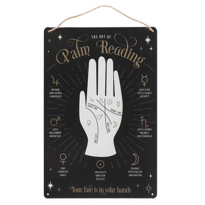 Palm Reading Metal Sign