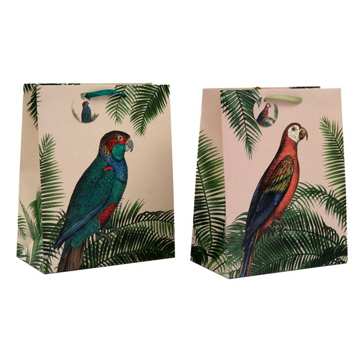 33cm Large Palm and Parrot Gift Bag