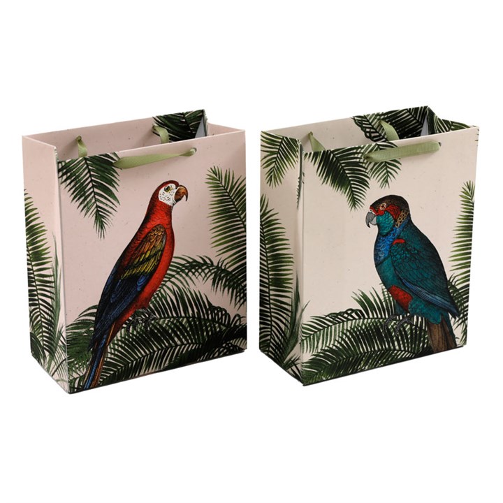 23cm Medium Palm and Parrot Gift Bag
