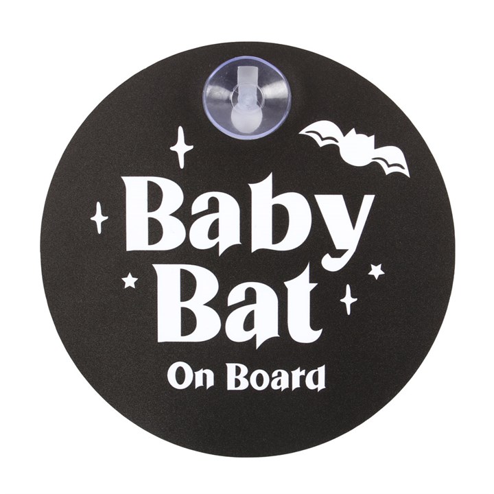 Baby Bat on Board Window Sign