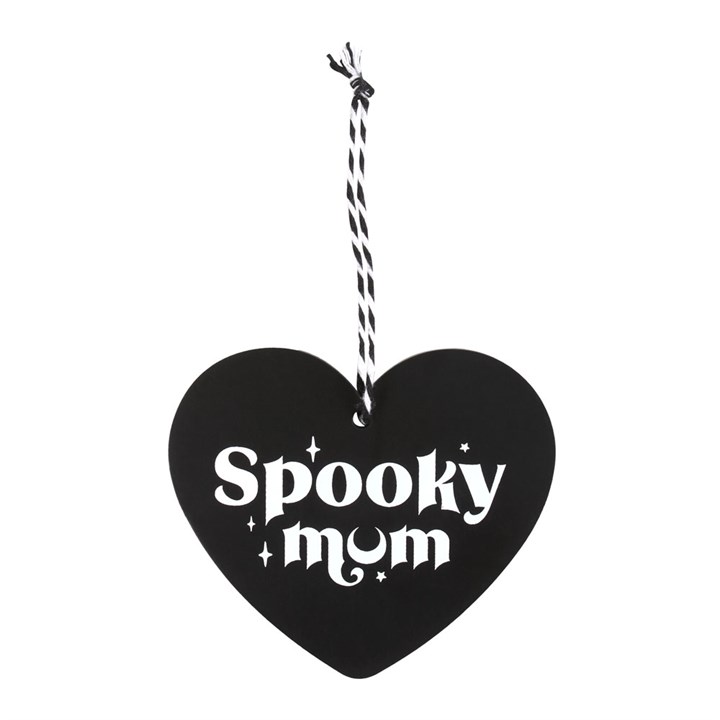 Spooky Mum Hanging Heart Sign