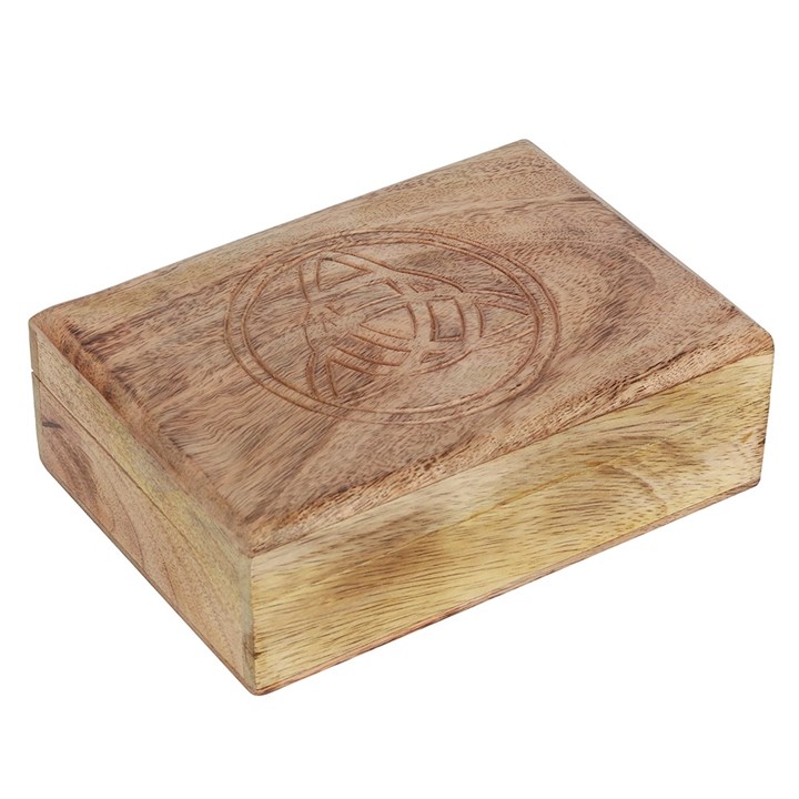 Wooden Triquetra Tarot Card Box