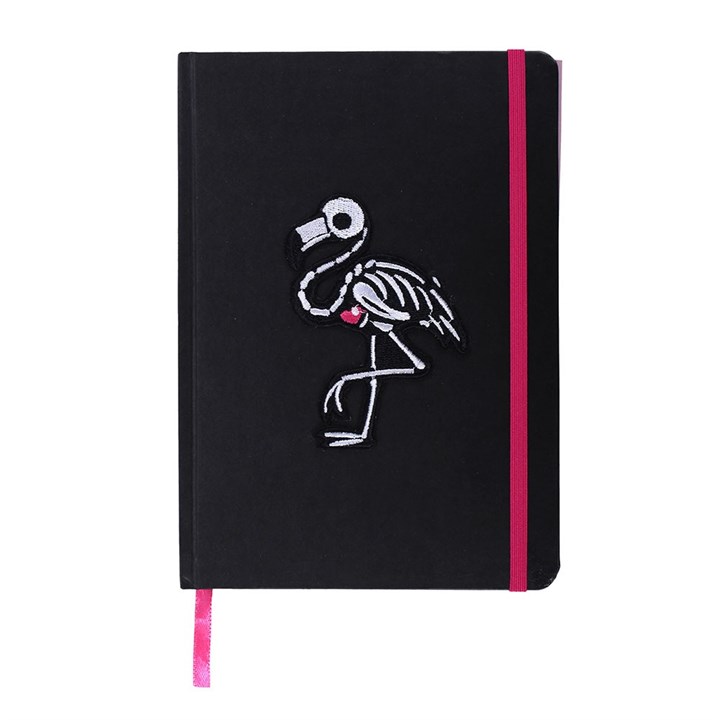 Flamin-goth A5 Notebook with Patch and Sticker Sheet