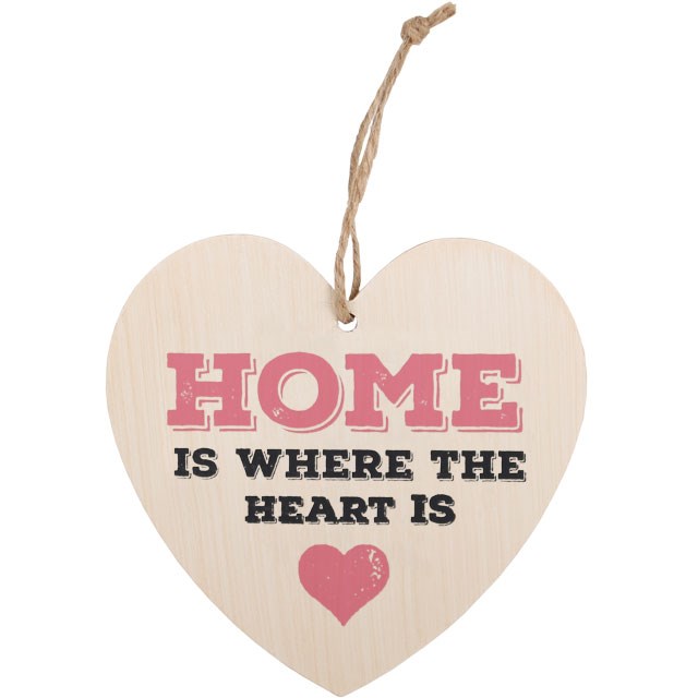 Home Is Where The Heart Is Hanging Heart Sign