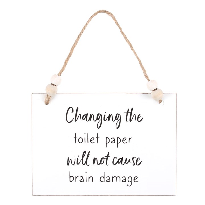 Changing The Toilet Paper Hanging Sign