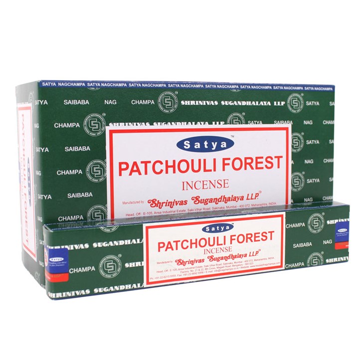 12 Packs of Patchouli Forest Incense Sticks by Satya