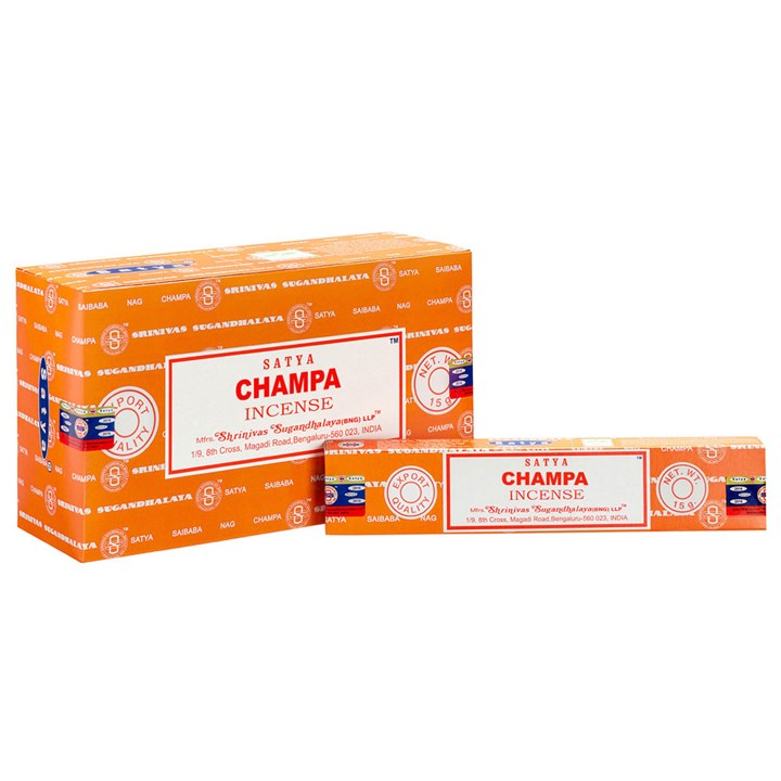 12 Packs of Champa Incense Sticks by Satya