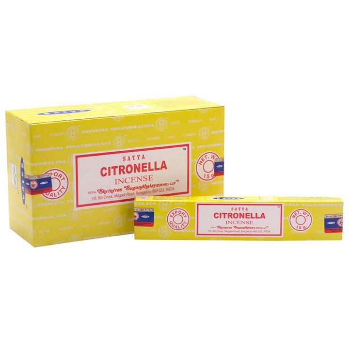 12 Packs of Citronella Incense Sticks by Satya