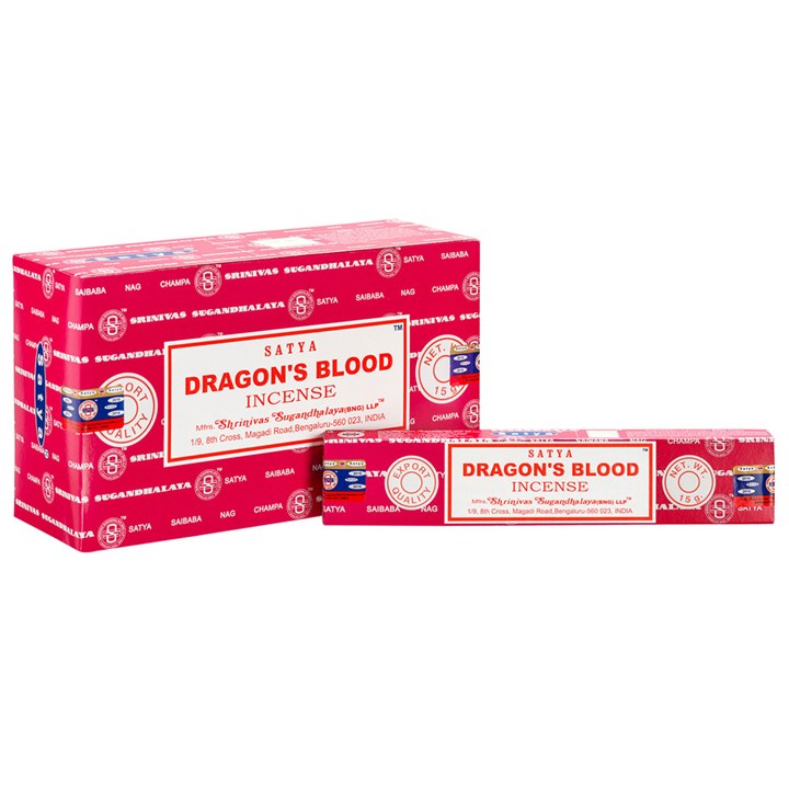 12 Packs of Dragon's Blood Incense Sticks by Satya