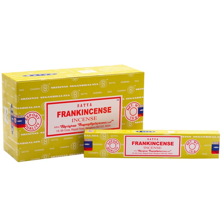 12 Packs of Frankincense Incense Sticks by Satya