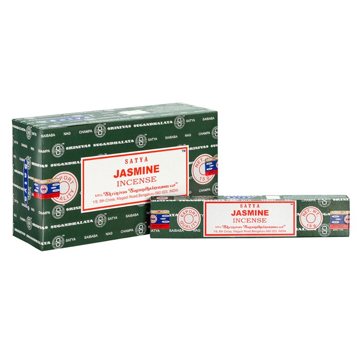 12 Packs of Jasmine Incense Sticks by Satya