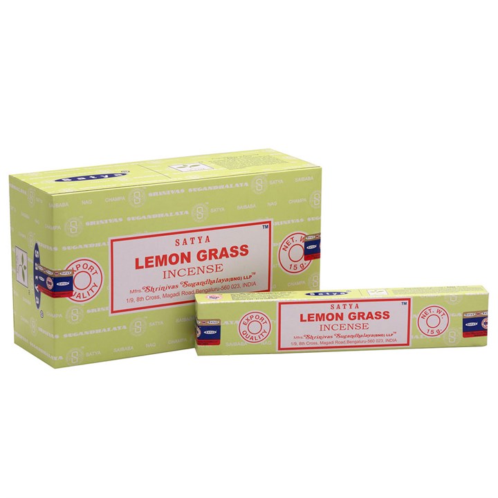 12 Packs of Lemongrass Incense Sticks by Satya