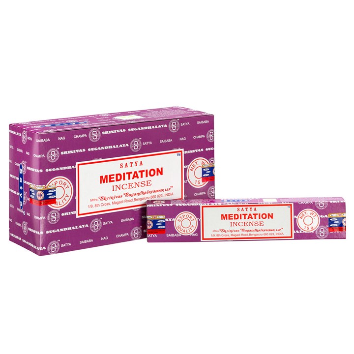 12 Packs of Meditation Incense Sticks by Satya