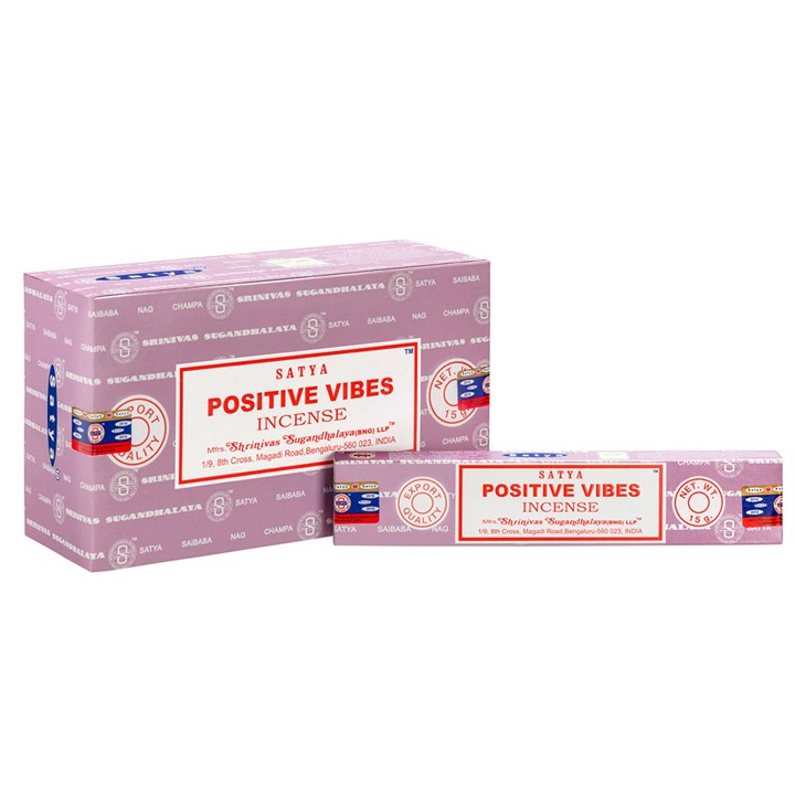12 Packs of Positive Vibes Incense Sticks by Satya