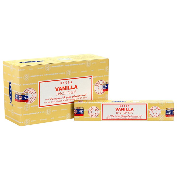 12 Packs of Vanilla Incense Sticks by Satya