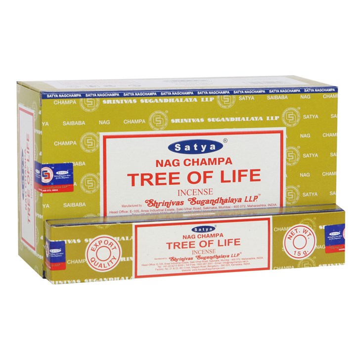 12 Packs of Tree of Life Incense Sticks by Satya
