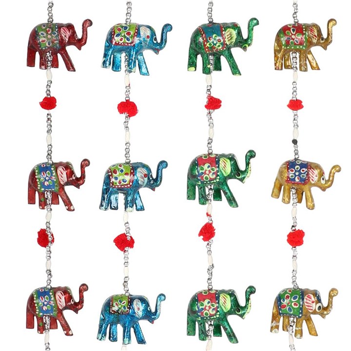Assorted Hanging Elephant Decoration with Bell